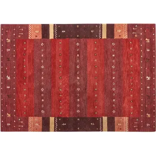 Beliani Sinanli Kurzflorteppich 160 x 230 cm Rot