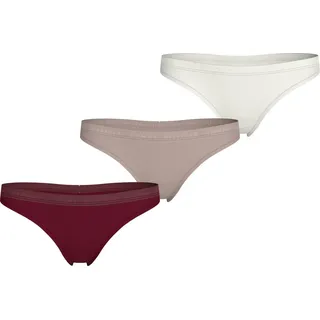 Tommy Hilfiger Underwear Slip 3P THONG (EXT SIZES) (Packung, 3-St., 3er) mit Logobund beige|bunt L (40)