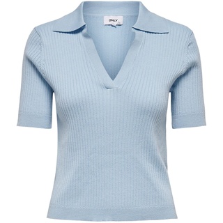 Only Damen Poloshirt ONLNIMONE S/S LIFE Blau W. Melange 15255862 L