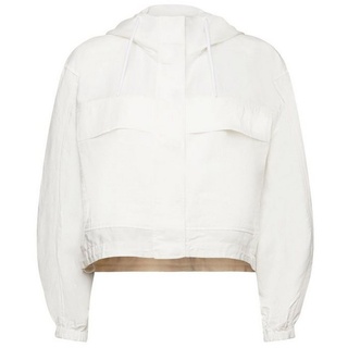 Esprit Collection Sommerjacke Übergangsjacke mit Kapuze, Leinenmix weiß
