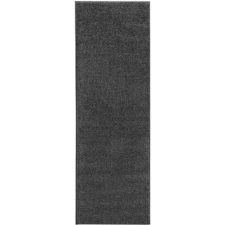 Teppich Jerez, Andiamo, rechteckig, Höhe: 8 mm, Kurzflor, gewebt, Uni-Farben, auch als Läufer grau|rosa 67 cm x 140 cm x 8 mm