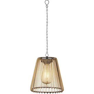 Lumineo Solar LED Hängelampe Outdoor 17,5cm Beige/Warmweiß - Solarleuchte für Garten Pendelleuchte Außenleuchte Gartenleuchte Solarlampe Deko Lampe für Terrasse Balkon Veranda Dauerbetrieb