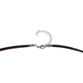 Adelia's Kette ohne Anhänger Unisex Halskette aus Leder Braun