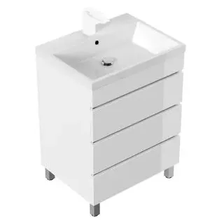 Posseik Waschbecken mit Unterschrank FELLINI 70 weiß glanz 70,0 x 48,0 x 83,5 cm
