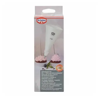 Dr. Oetker Spritzbeutel mit 2 Tüllen und Universaladapter, Profi | Gr.: onesize