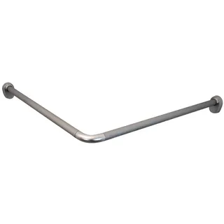 Ridder Duschvorhangstange Universal-Winkelstange Wien Ø 25 mmchrom matt, Aluminium, Kunststoff silberfarben