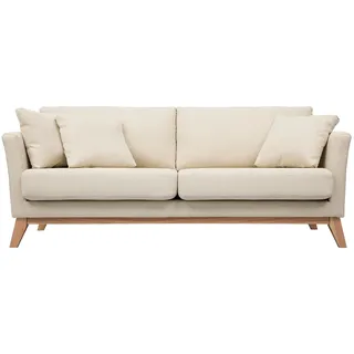 miliboo Couch Stoff 3-Sitzer Beige