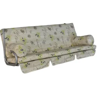 ANGERER Hollywoodschaukel Auflage Trend beige Gemustert Olive | passend für viele 3-Sitzer Hollywoodschaukeln, Schaukelauflage mit Reißverschluss, abziehbar & waschbar, Made in Germany
