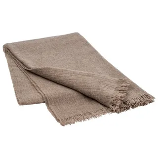 Wohndecke -MERINO- Wolldecke, Tagesdecke, Couchdecke: Merinowolle, blomus, Weich und Sanft, kühle Sommernächte, nachhaltiges Material braun