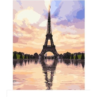 YSCOLOR Malen Nach Zahlen Für Erwachsene Diy-Ölgemälde-Set Für Kinder Und Anfänger Malerei Kunsthandwerk Für Zuhause Wanddekoration Eiffelturm In Paris 40X50cm