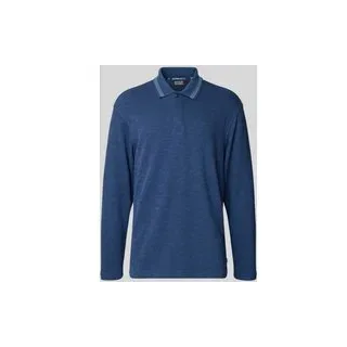 Poloshirt mit kurzer verdeckter Knopfleiste, Royal, L