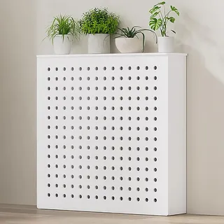 Heizkörperverkleidung Holz Heizungsabdeckung Weiß Radiator Cover Heizkörperregal Heizungsverkleidung Heizkörperabdeckung Kühlergrill Atmungsaktiv Heizung Heizkörper Abdeckung für Das Heimbüro(L70*H80*