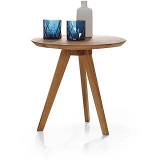 AUSTIN Beistelltisch, Material Massivholz, Wildeiche, rund 50 cm