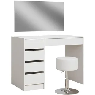 Vicco Schminktisch Thalia Weiß Hochglanz 100 cm mit Hocker