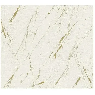 AS Creation Casual Living Vliestapete Marmor  (Beige/Gold/Metallic, Steinoptik, 10,05 x 0,53 m)