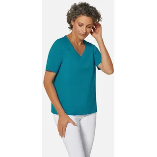 GOLDNER Halbarm Basic-Shirt Petrol 54