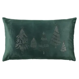 Weihnachtliches Zierkissen mit Tannenbaum-Motiv, 30 x 50 cm