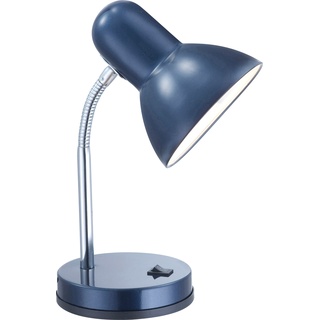 Globo Lighting Tischlampe STUDIO, Blau - Metall - mit Schalter - H 35 cm