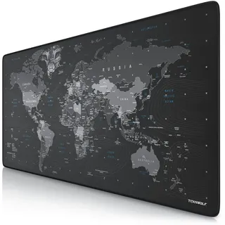 Titanwolf Gaming Mauspad XXL Globus II Schwarz
