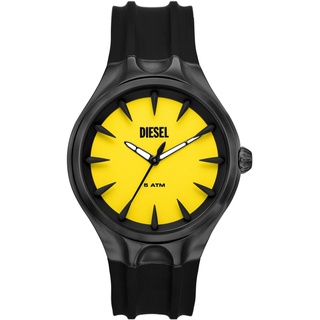 Quarzuhr DIESEL "STREAMLINE" Armbanduhren schwarz (schwarz, gelb) Herren Quarzuhren