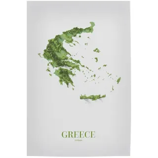 artboxONE Poster 30x20 cm Kartografie Griechenland 3D-Karte - Bild griechenland 3D-Karte Berge