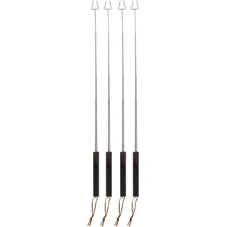 4er Set Teleskop Grillgabel ausziehbarer Grillspieß 21-80cm