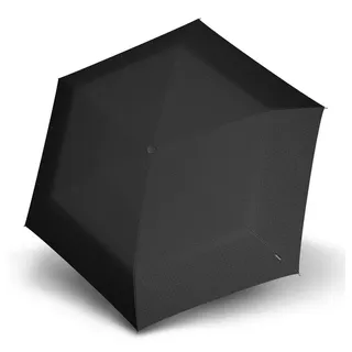 Knirps Taschenregenschirm US.050 Ultra Light Slim Manual Mat Cross schwarz - Einheitsgröße