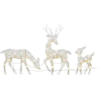 Beleuchtetes Weihnachts Rentier, Weihnachten Rentier Dekoration Mit Lichtern, LED Rentier Metall Eisen Rahmen Beleuchtet Weihnachtshirsch, Rentierform Weihnachtslicht LED Hirsch Beleuchtung Figur