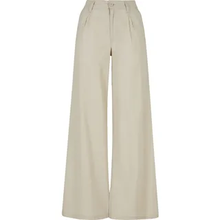 URBAN CLASSICS High Waist Wide Leg Chino Hosen Schwarz 28