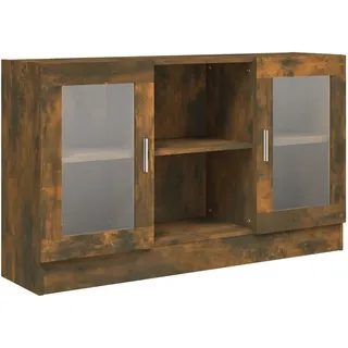vidaXL Vitrine Räuchereiche 120 x 30,5 x 70 cm Braun