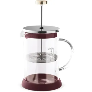Berlinger Haus French Press 600 ml - Teekanne und Kaffeekanne, Glas und Edelstahl, Ideal für Tee und Kaffee, Leonardo Kollektion, stilvolles Design, perfekte Brühtemperatur