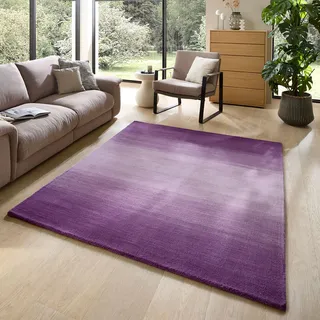 THEKO Wool Comfort Wollteppich 90 x 160 cm Lila