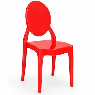 Esszimmerstuhl Transparent - Arthur Rot