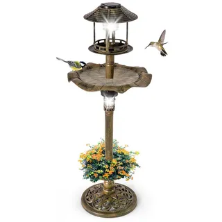 Costway Vogeltränke Ø43 x 110 cm Bronze
