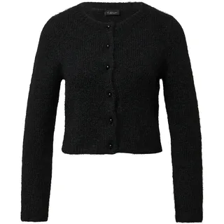 s.Oliver Kurzer Strick-Cardigan mit Wolle Schwarz 4XL