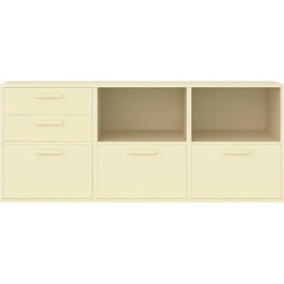 Hammel Furniture Sideboard Keep by Hammel, mit 2 Schubladen und 3 Türen, Breite 133,8 cm, flexible Möbelserie gelb