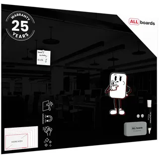ALLboards Glasboard 120 x 90 cm Schwarz