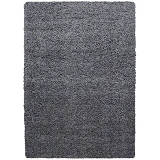 KADIMA DESIGN Hochflorteppich Shaggy Einfarbig Weich Flauschig Waschbar Strapazierfähig Schlafzimmer Esszimmer Grau 100x200 cm – RHEIN von Kadima Design