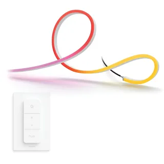 Philips Hue Neon LED Streifen Outdoor 10 Meter | Lightstrip - Inkl. Hue Dimmer Switch - Hue White and Color Ambiance
