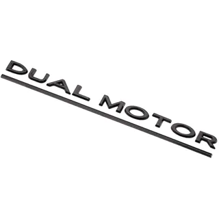 KEIVIWO Dual Motor Emblem Aufkleber für Tesla Model 3 Model Y, ABS | ABS wasserdichter Buchstaben-Aufkleber für den Kofferraum, kompatibel mit Tesla Model 3 Y X S, Dekor-Zubehör