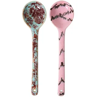 70s Ceramics: Serving Spoons (Set of 2)