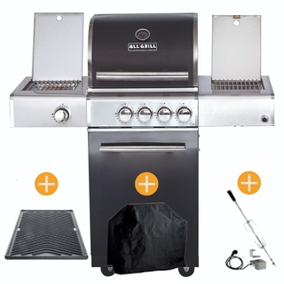 CHEF Paket S3 Backburner Seitenkocher Steakzone AIR System GRATIS: Cover, Grillplatte, Spie√ü