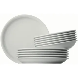 Thomas Tafelservice Trend weiß, Weiß, Keramik, 12-teilig, 31.6x28.2x31.6 cm, robust, lebensmittelecht, Essen & Trinken, Geschirr, Geschirr-Sets, Tafelservice