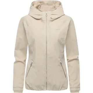 Ragwear Damen Cordjacke Übergangsjacke aus Kord mit Kapuze Dizzie Cordy YOUMODO Ecru Gr. L - L