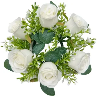 Generisch Kerzenring Blumen, 22 cm Kunstblumenstrauß Eukalyptus Kerzenkränze, Kerzenkranz Für Stabkerzen, Boho- -Stumpenkerzenhalter Für Hochzeits-, Haustür- Und Tischdekoration