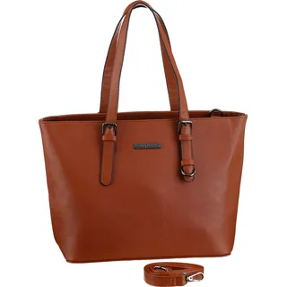 Shopper BRUNO BANANI Gr. B/H/T: 42 cm x 26 cm x 16 cm, braun (cognac) Damen Taschen Handtaschen mit Reißverschluss Rückfach