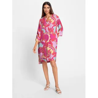 Heine Etuikleid Druckkleid Mehrfarbig Orange 46