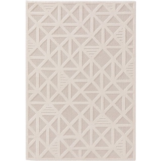 Teppich Eve, benuta, rechteckig, Höhe: 11 mm, Kunstfaser, Berber, Ethno-Style, Wohnzimmer beige|weiß 160 cm x 230 cm x 11 mm