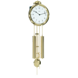 Hermle Uhrenmanufaktur Wanduhr, Messing, Gold, 68cm x 22cm x 9,5cm