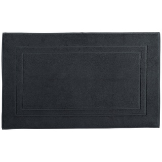 Erwin Müller Walk-Frottier Badteppich Konstanz anthrazit Größe 70x120 cm - besonders flaumig, voluminös, trittweich, strapazierfähig und saugstark, 100% Baumwolle